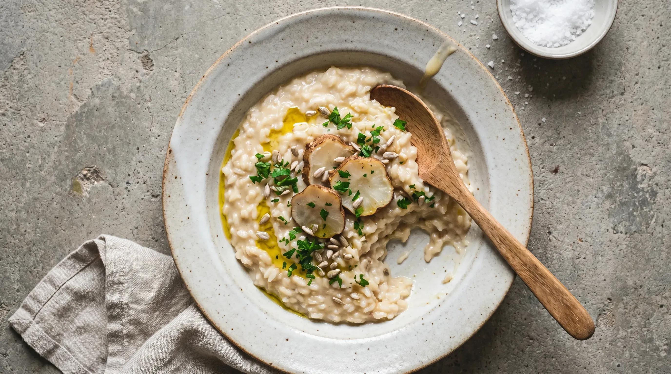 Topinambur-Risotto – histaminarm & glutenfrei & vegetarisch