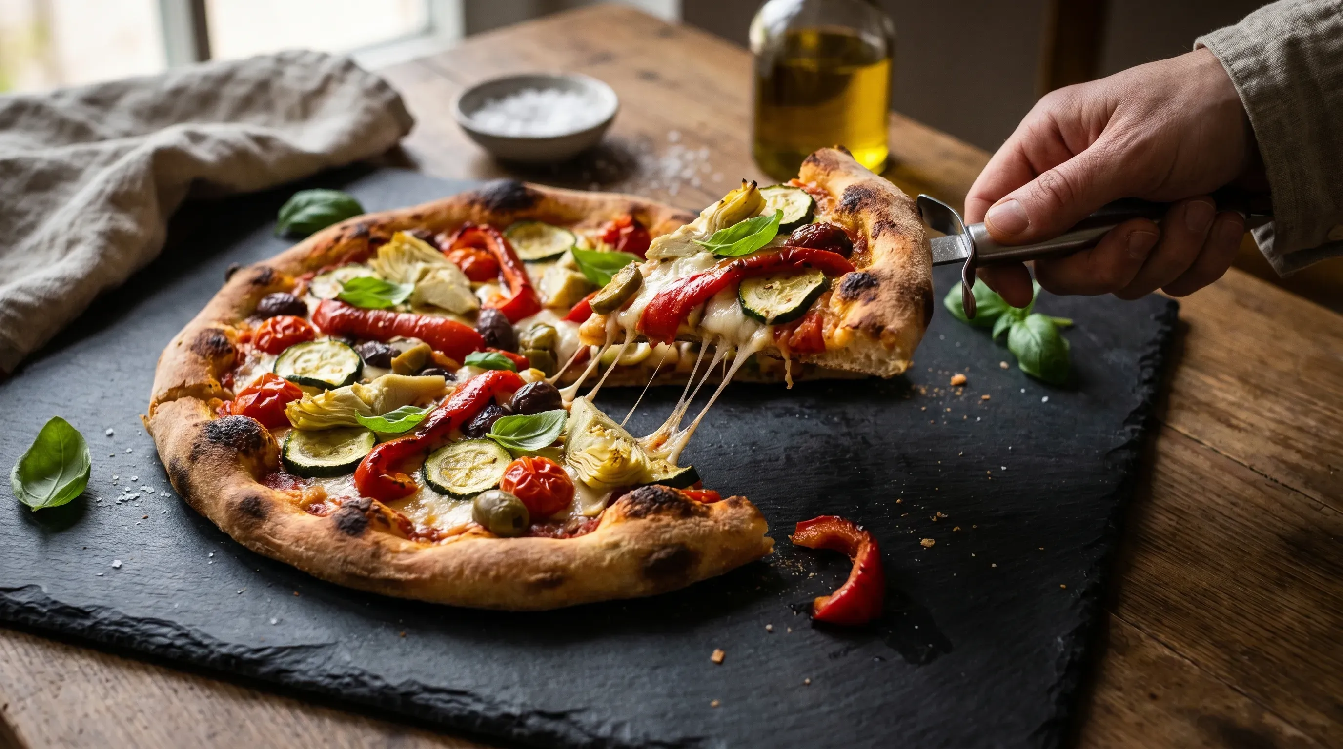 Vegetarische Pizzafladen