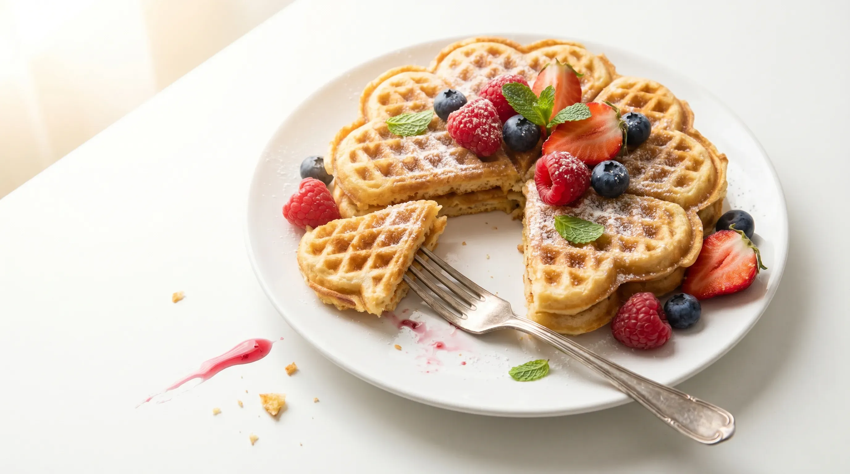 Waffeln mit Beeren (bzw. Pancakes)