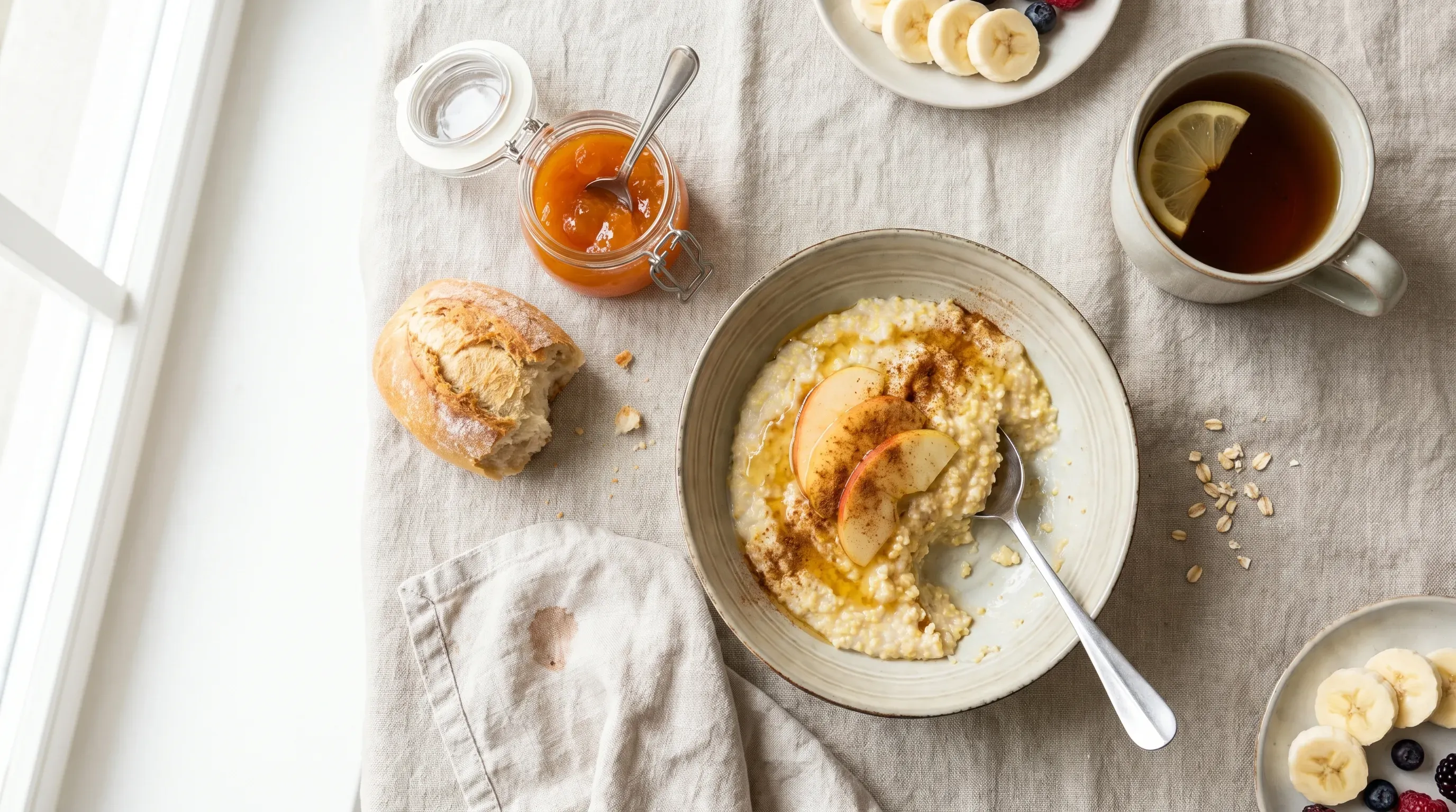 Warmer Hirsebrei mit Apfel und Zimt