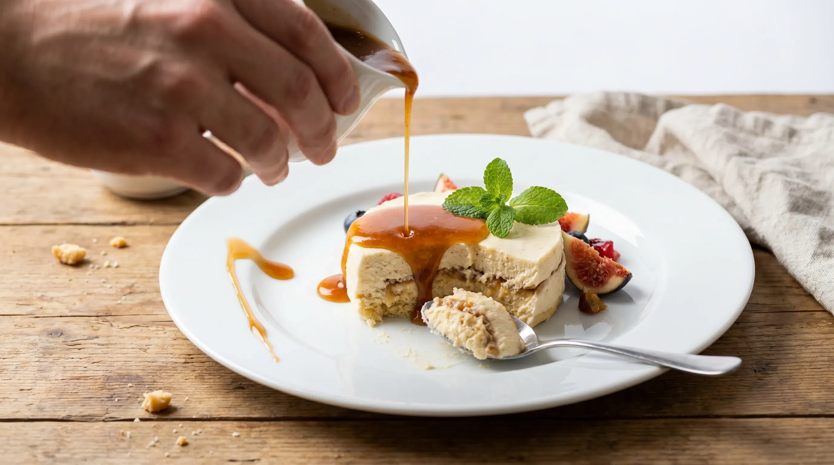 Weiße Schoko-Dattel-Mousse