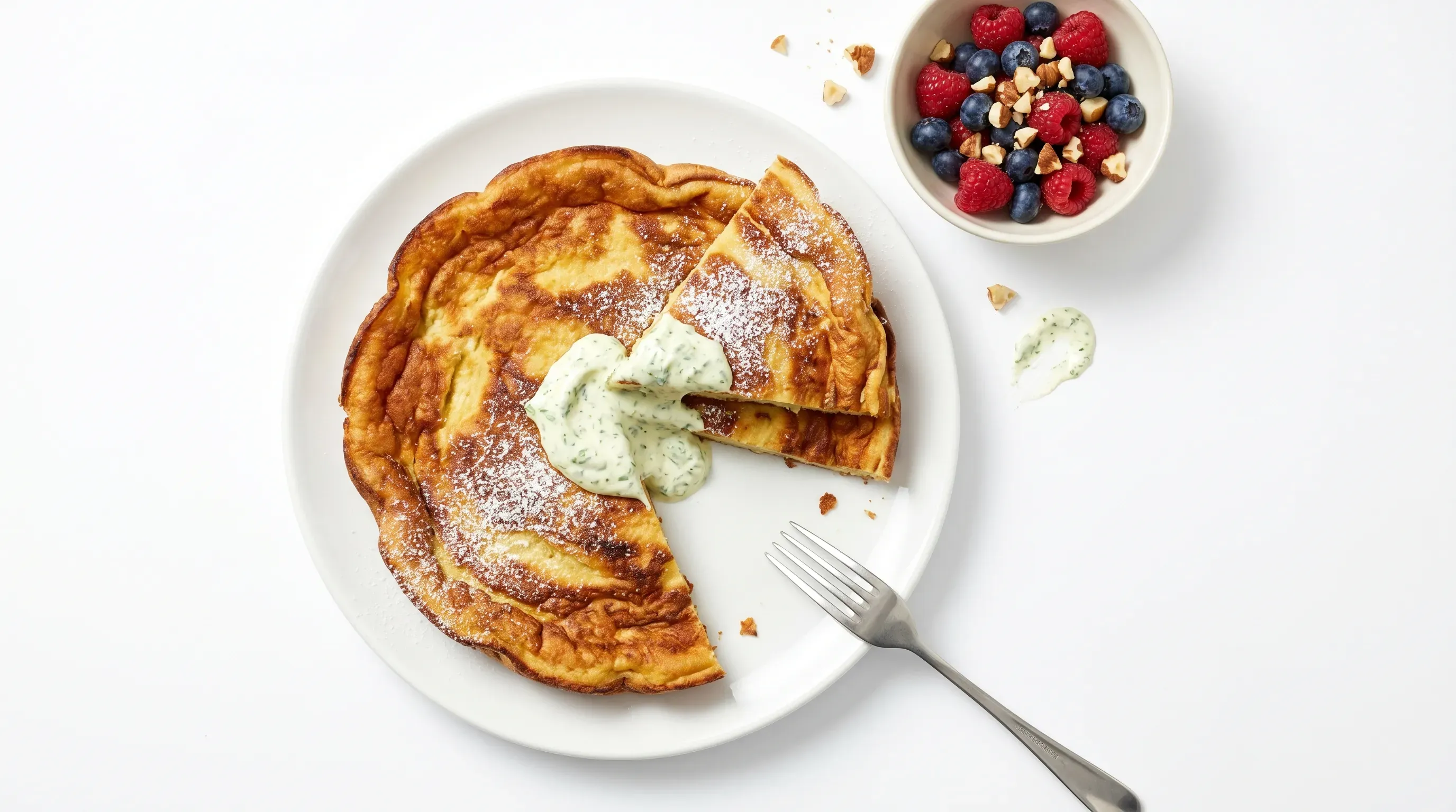 Winsing-Pfannkuchen mit Kräutercreme