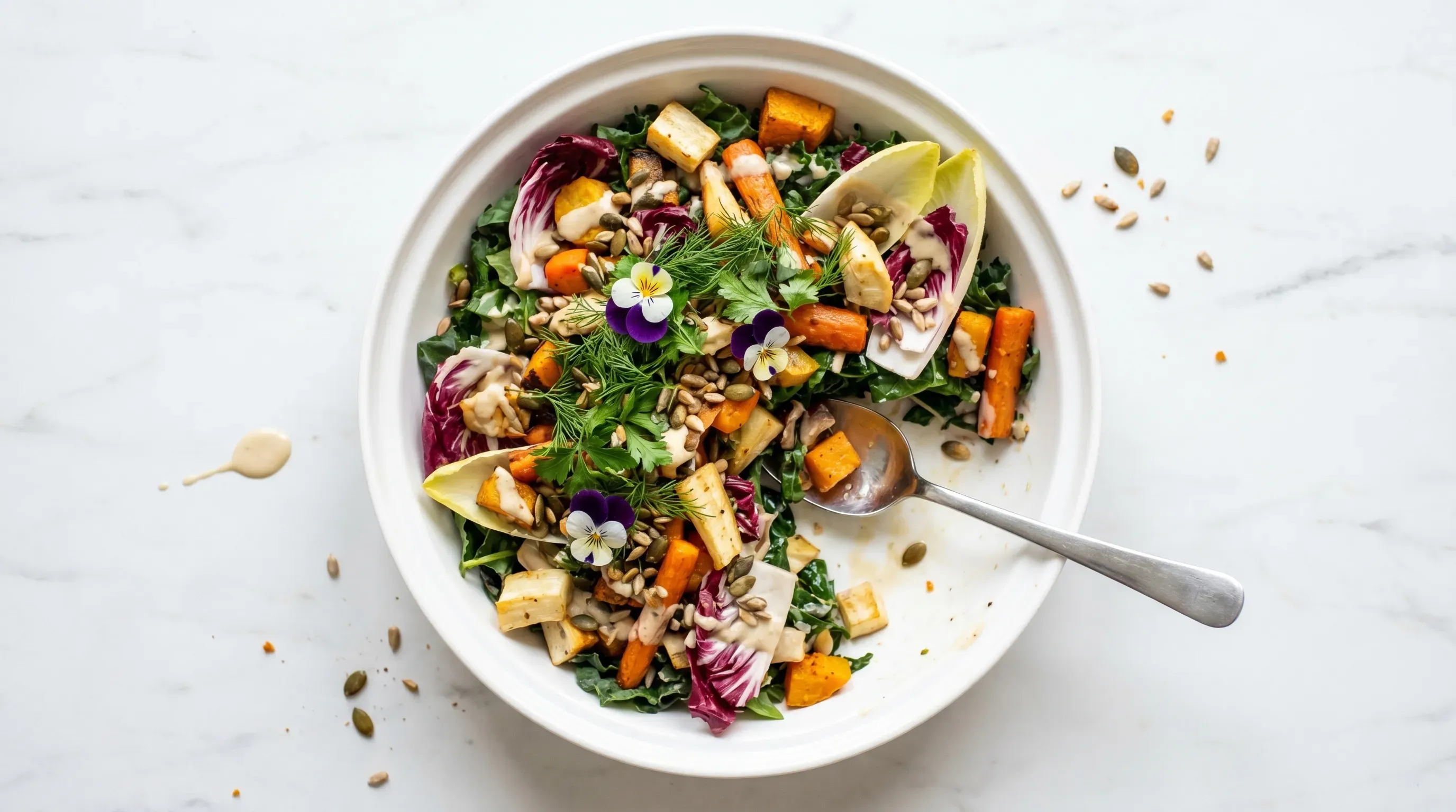 Wintersalat mit Ofengemüse