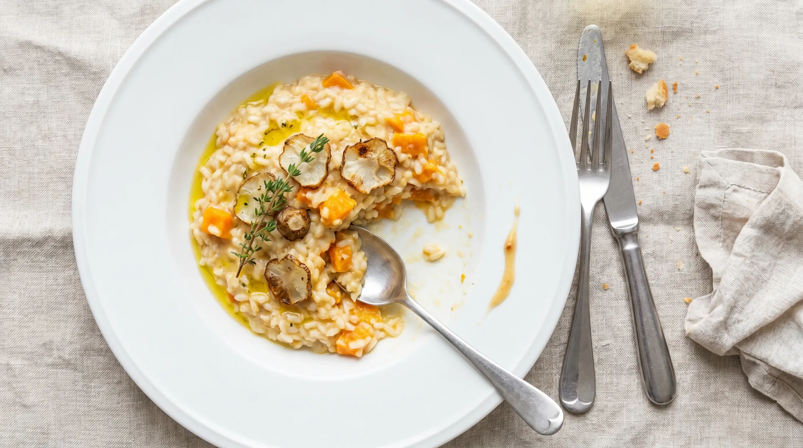 Wunderbar cremiges Kürbis-Topinambur-Risotto