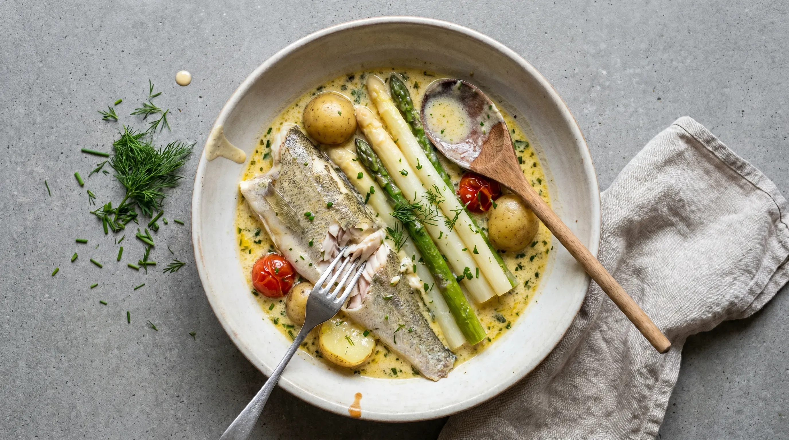 Zanderfilet mit Spargel