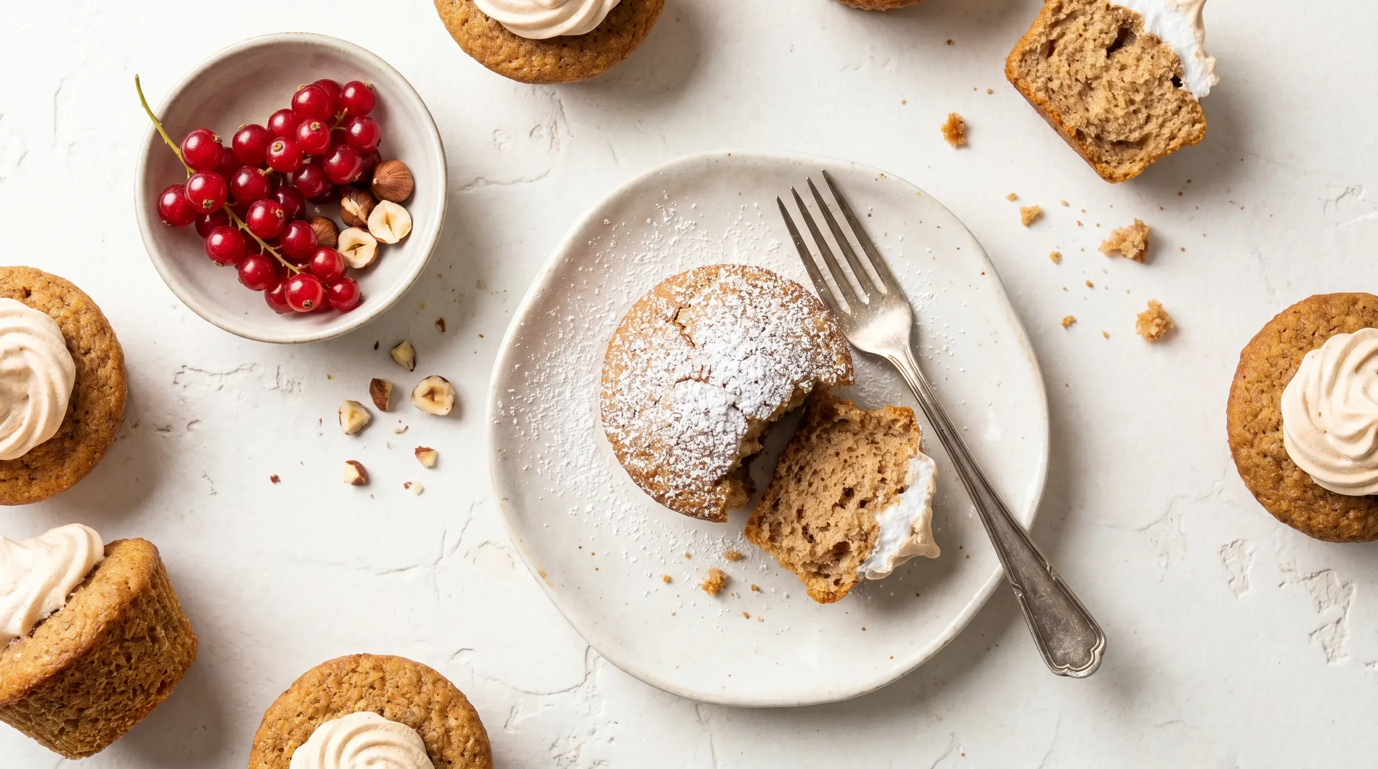 Zimtmuffins mit Baiser