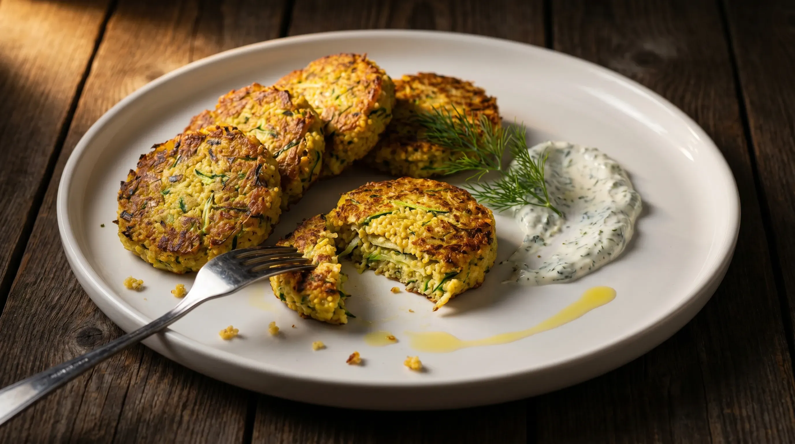 Zucchini-Hirse-Bratlinge
