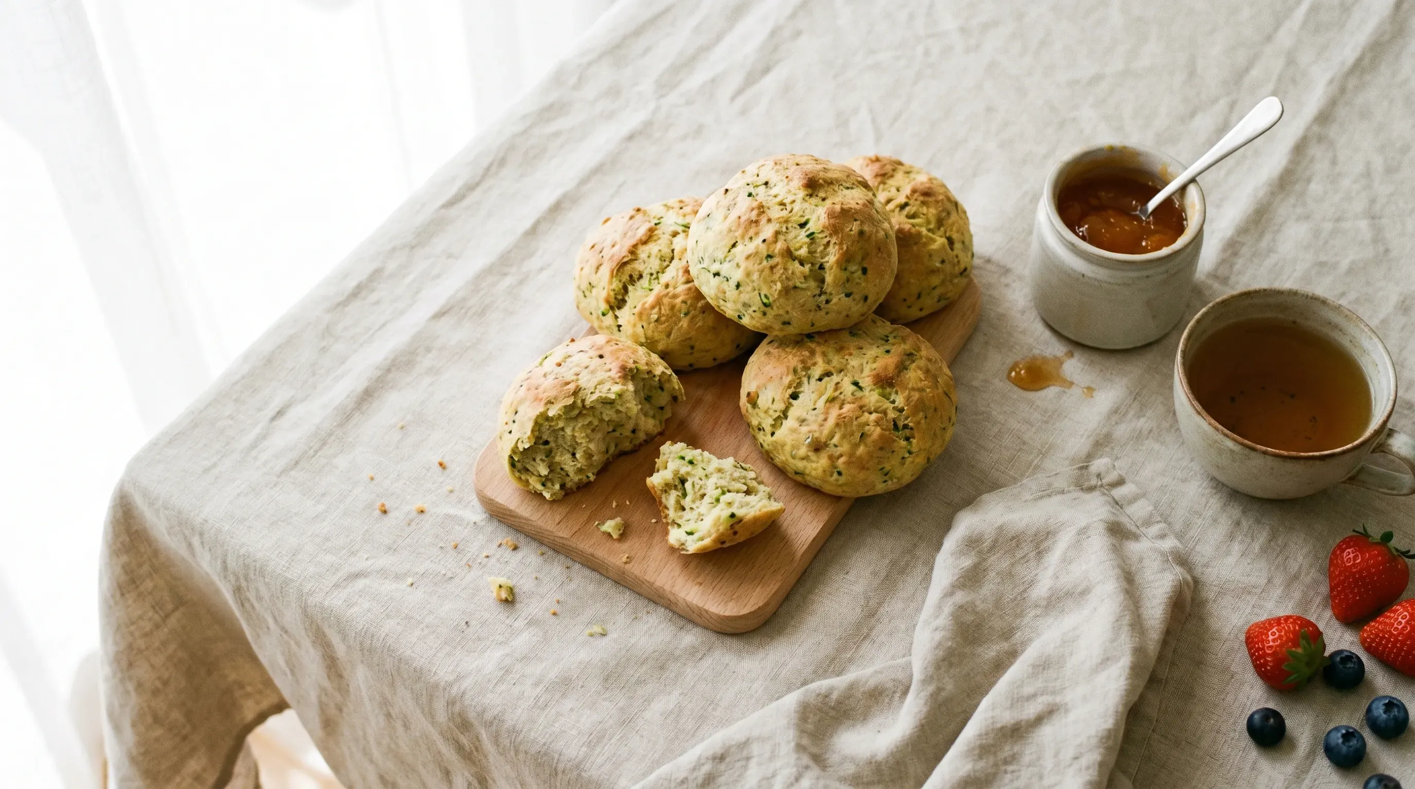 Zucchini-Quark-Brötchen